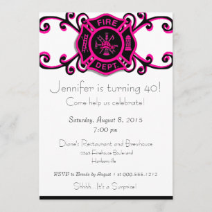 Invitation à l'anniversaire d'une pompière