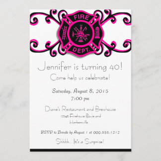 Invitation à l'anniversaire d'une pompière