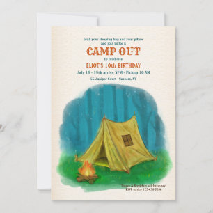 Invitation à l'aquarelle de camping