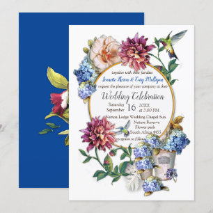 Invitation à l'aquarelle florale de l'époque victo