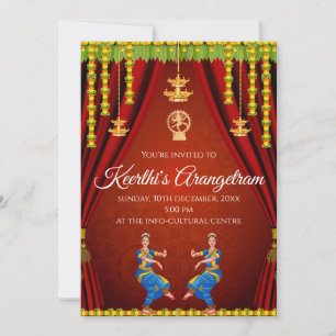 Invitation à l'Arangetram & Invitation à la cérémo
