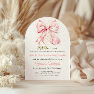 Invitation à l'arc rose Bow Aqeeqah