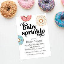 Invitation à l'arrosage pour bébé Donut
