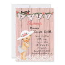 Invitation à l'Baby shower de la petite fille vict