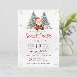 Invitation à l'échange de cadeaux de Noël au Père
