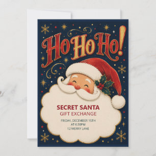 Invitation à l'échange de cadeaux de Père Noël Sec