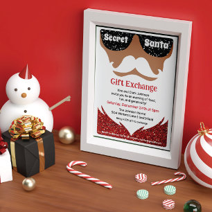 Invitation à l'échange de cadeaux de Père Noël sec