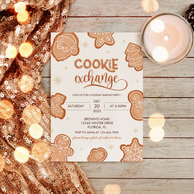 Invitation à l'échange de cookies de Noël (Créateur téléchargé)