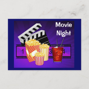 invitation à l'écran de cinéma nocturne