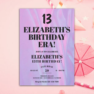 Invitation À l'époque de son anniversaire 13e fête d'annivers