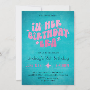Invitation À l'époque de son anniversaire Super Retro Boho
