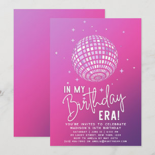 Invitation A L'Ère De Mon Anniversaire, Fête De L'Ère, Fête D