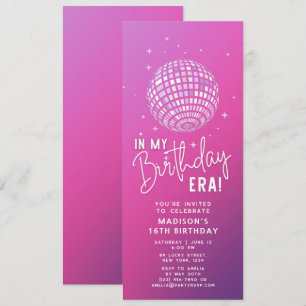 Invitation A L'Ère De Mon Anniversaire, Fête De L'Ère, Fête D