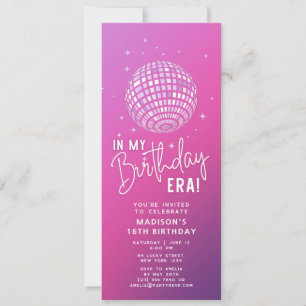 Invitation À l'ère de mon anniversaire, fête de l'ère, fête d