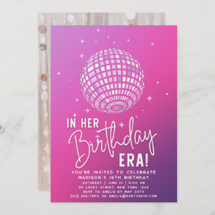 Invitation À l'ère de son anniversaire, fête de l'ère, fête d