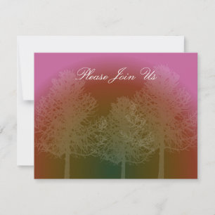 Invitation à l'événement de la silhouette d'arbre