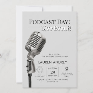 Invitation à l'événement de lancement de podcast