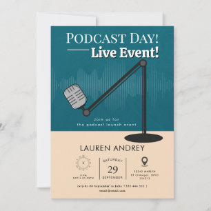 Invitation à l'événement de lancement de podcast