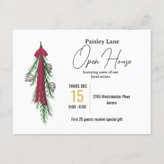 Invitation à l'événement de Noël pour une maison o