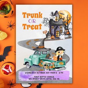 Invitation à l'événement d'Halloween Trunk Or Trea