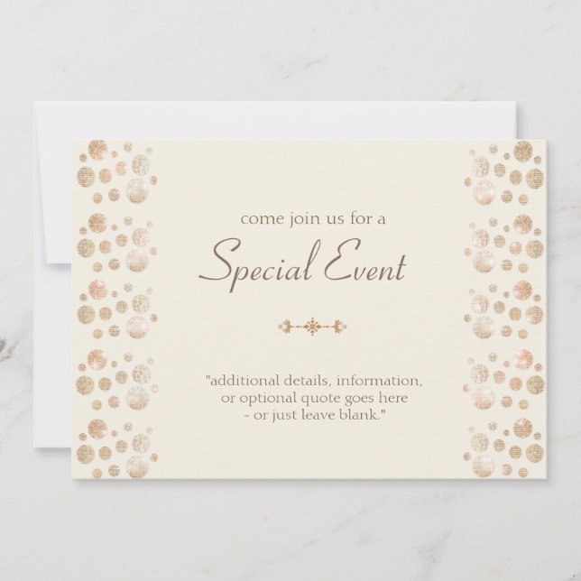 Invitation à l'événement spécial (Devant)