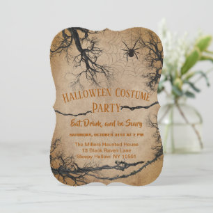 Invitation à l'Halloween de l'arbre tordu