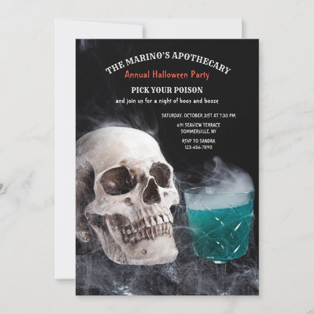 Invitation à l'Halloween de Poison Brew (Devant)