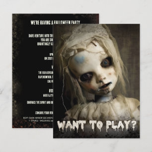 Invitation à l'Halloween déplaisante à budget pour