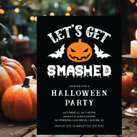 Invitation à l'Halloween pour adultes écrasés