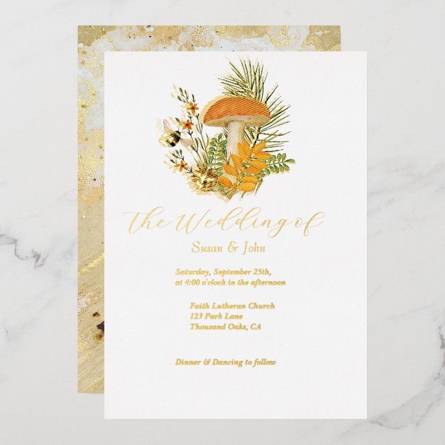 Invitation à l'huile de Faire-part de mariage de c (Recto/Verso)