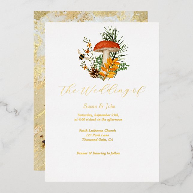 Invitation à l'huile de Faire-part de mariage de c (Recto/Verso)