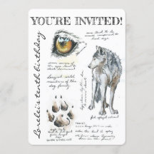Invitation à l'illustration du loup de Canis Lupus