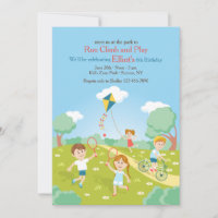 À l'invitation d'anniversaire de parc