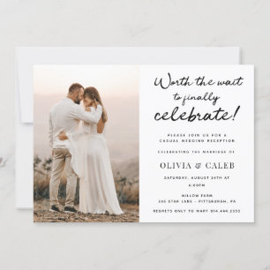 Invitation À l'invitation de la réception de mariage d'attent