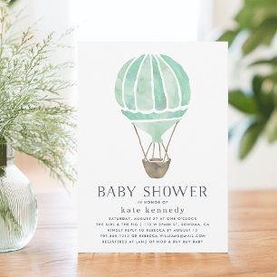 Invitation À l'invitation du Baby shower aérien   Mention