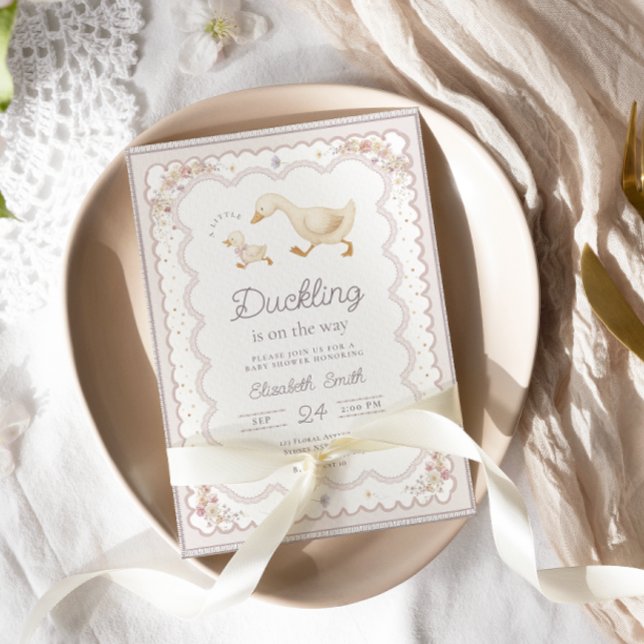 Invitation A Little Duckling is on The Way Baby Shower (Créateur téléchargé)