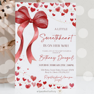 Invitation A Little Sweetheart Valentine Baby Is on her way 