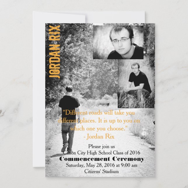 Invitation à l'obtention du diplôme (Dos)