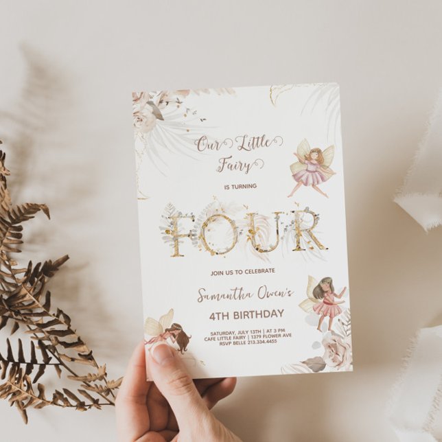 Invitation à l'occasion du 4e anniversaire des fée (Créateur téléchargé)