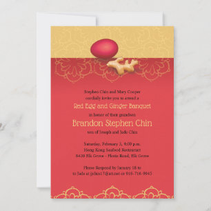 Invitation à l'oeuf rouge et au gingembre