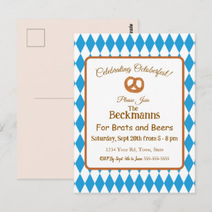 Invitation à l'Oktoberfest Brats et Bières