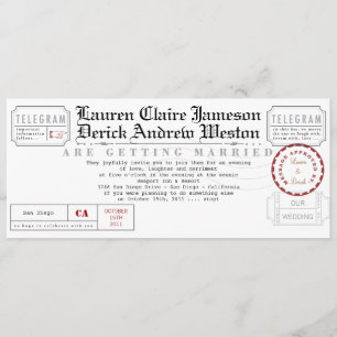 Invitation à longueur de thé du Telegram moderne