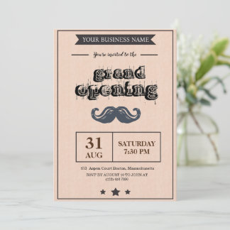 Invitation à l'ouverture du salon Barber Shop