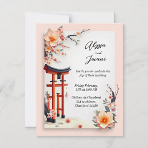 Invitation A Love Blossoming Under the Cherry Trees