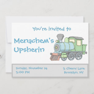 Invitation à l'upsherin du train pastel