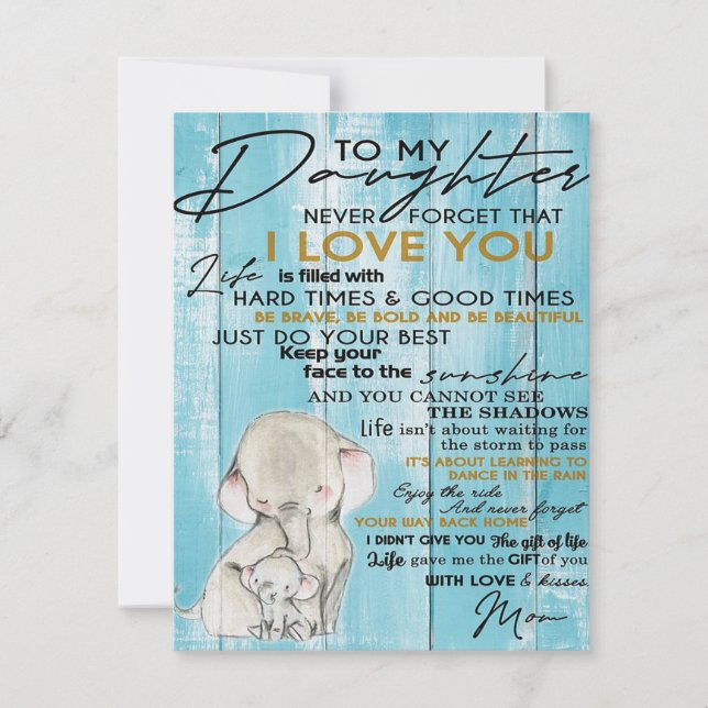 Invitation À MA FILLE | Cadeau Pour Votre Enfant (Devant)