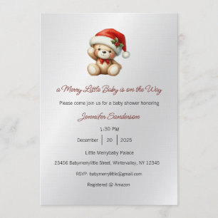 Invitation A Merry Little Baby est en route