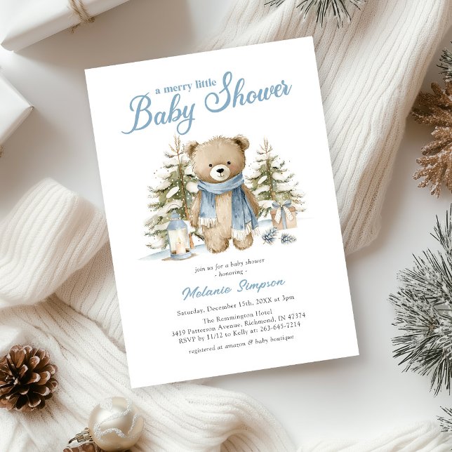 Invitation A Merry Little Christmas Baby Shower (Créateur téléchargé)