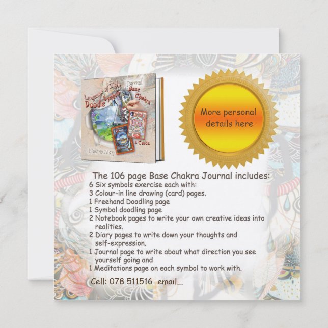 Invitation à mon atelier Doodle (Dos)