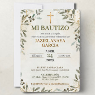 Invitation à Mon Baptême pour Garçon ou Fille